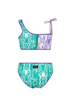 Effek Costume Bikini a Fascia Monospalla Viola/Tiffany per Bambine