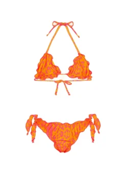 EffeK Costume Bikini Fantasia Maculata Arancione per Bambine
