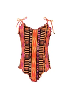 Effek Costume Monokini Fantasia Arancione per Bambine