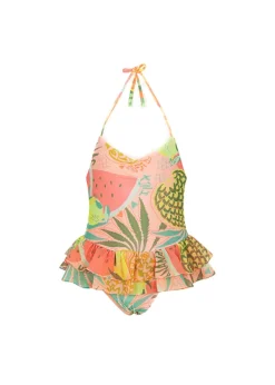 Effek Costume Monokini Fantasia Fruits con Ruches per Neonate