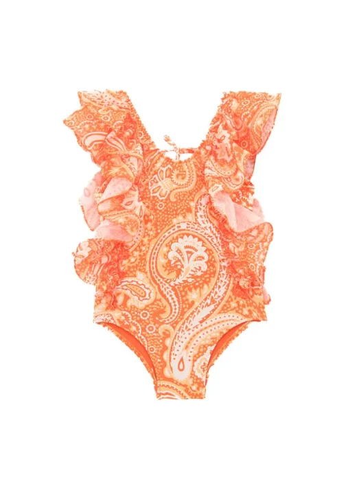 EffeK Costume Monokini Fantasia Arancione per Bambine