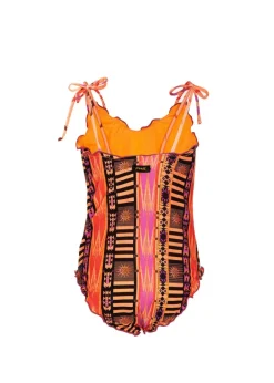 Effek Costume Monokini Fantasia Arancione per Bambine