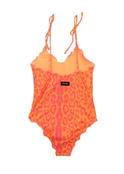 Effek Costume Monokini Fantasia Maculata Arancione per Bambine