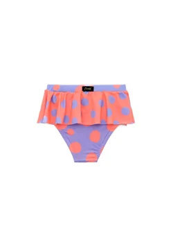 EffeK Costume Slip Fantasia Pois Viola/Pesca per Neonate