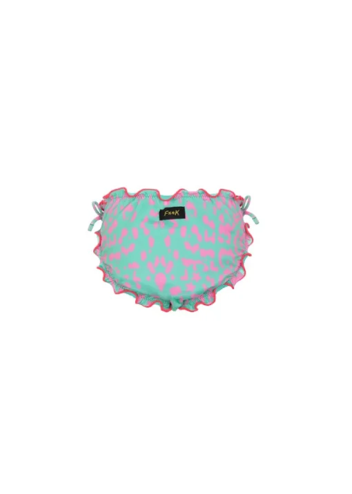 EffeK Costume Slip Fantasia Maculata Verde/Fucsia