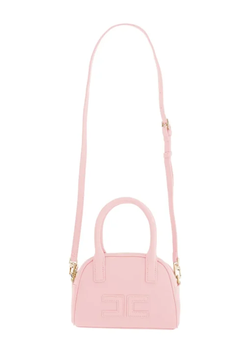 Elisabetta Franchi La Mia Bambina Borsa a Tracolla Rosa con Logo per Bambine
