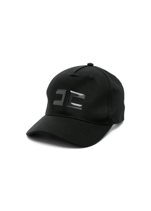 Elisabetta Franchi La Mia Bambina Cappello Nero con Logo per Bambine