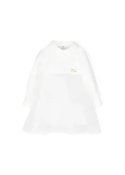 Elisabetta Franchi La Mia Bambina Abito Panna con Tulle per Neonate