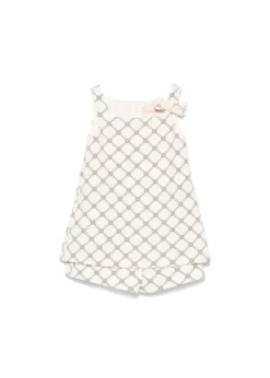 Elisabetta Franchi La Mia Bambina Tuta Burro/Nero con Logo per Neonate