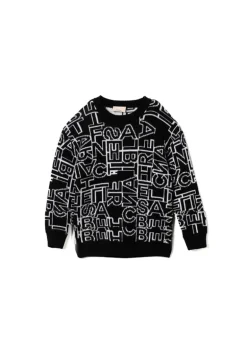 Elisabetta Franchi La Mia Bambina Abito con Intarso Lettering per Neonate