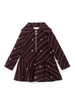 Elisabetta Franchi La Mia Bambina Abito Bordeaux per Neonate