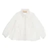 Elisabetta Franchi La Mia Bambina Camicia Panna con Applicazione Fiori per Neonate