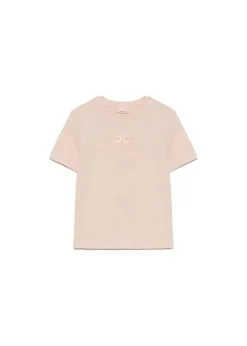 Elisabetta Franchi La Mia Bambina T-shirt Rosa con Ricamo per Neonate