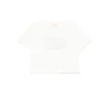 Elisabetta Franchi La Mia Bambina T-shirt Crop Panna con Ricamo EF per Neonate