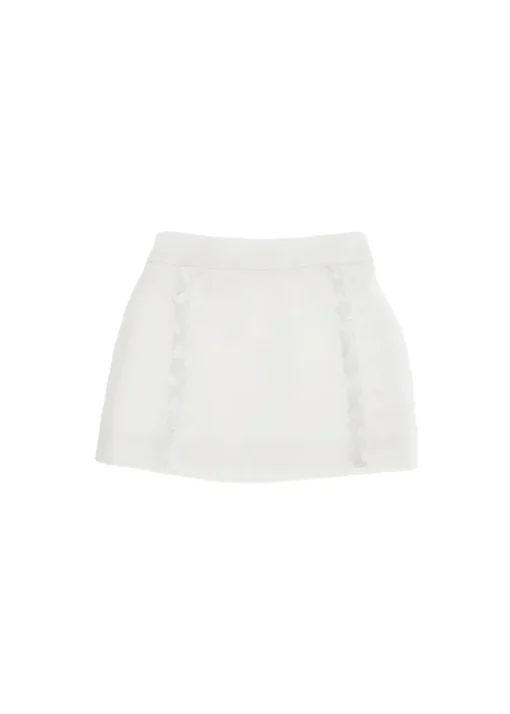 Elisabetta Franchi La Mia Bambina Gonna Bianca con Fiocchi per Neonate