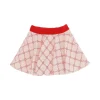 Elisabetta Franchi La Mia Bambina Gonna Rosa/Rossa con Fiocchetto per Neonate