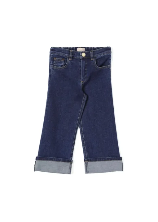 Elisabetta Franchi La Mia Bambina Jeans Denim Scuro per Neonate