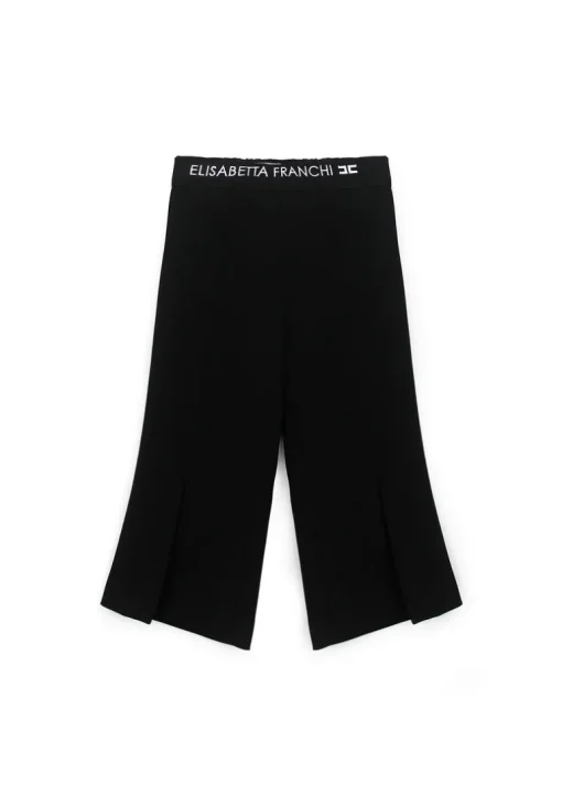 Elisabetta Franchi La Mia Bambina Pantaloni Neri/Avorio per Neonate
