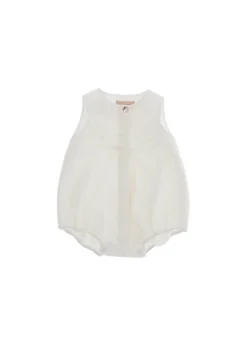 Elisabetta Franchi La Mia Bambina Pagliaccetto Panna per Neonate