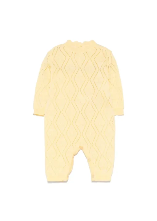Elisabetta Franchi La Mia Bambina Tutina Limone Pointelle per Neonate