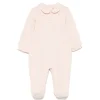 Elisabetta Franchi La Mia Bambina Tutina Rosa con Ricamo Logo per Neonate
