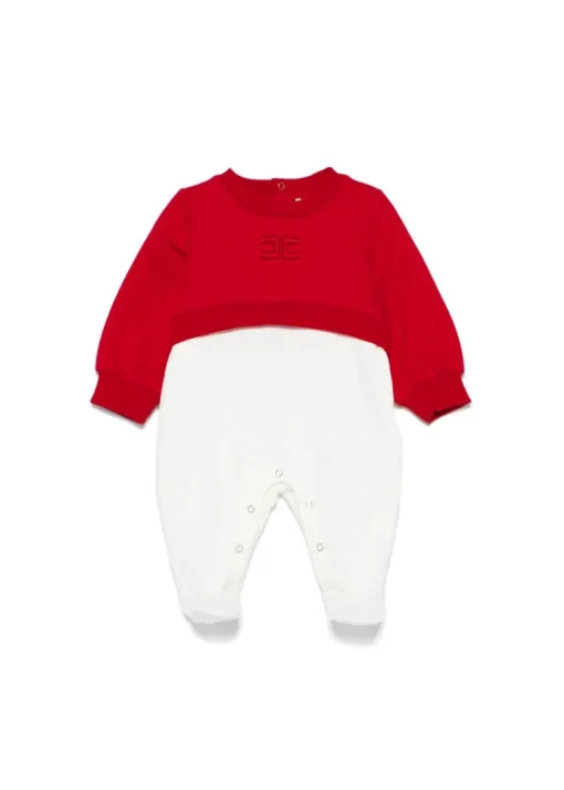 Elisabetta Franchi La Mia Bambina Tutina Rossa/Avorio per Neonate
