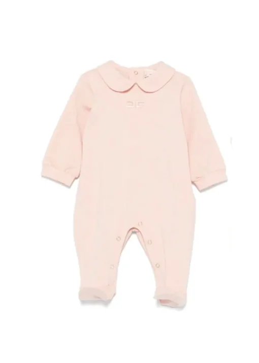 Elisabetta Franchi La Mia Bambina Tutina Desert Rose con Logo per Neonate