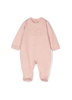 Elisabetta Franchi La Mia Bambina Tutina Desert Rose con Ricamo Logo per Neonate