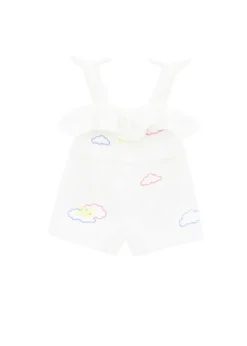 Elisabetta Franchi La Mia Bambina Pagliaccetto Panna per Neonate