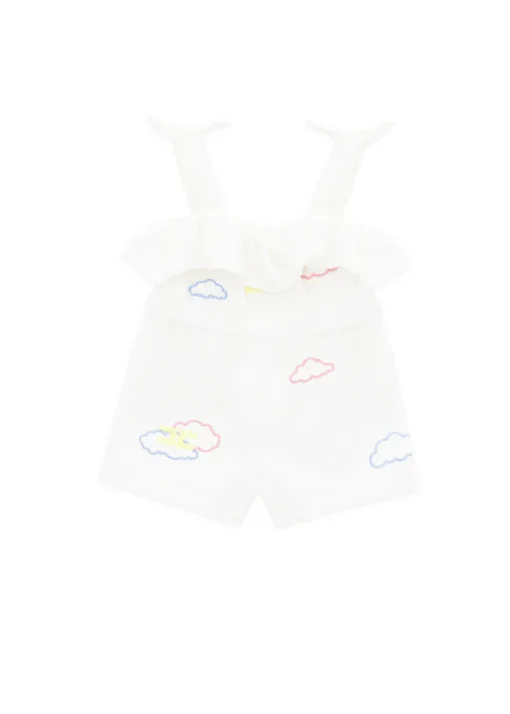 Elisabetta Franchi La Mia Bambina Pagliaccetto Panna per Neonate