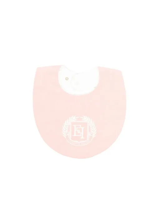 Elisabetta Franchi La Mia Bambina Bavetta Rosa/Avorio per Neonate