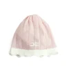 Elisabetta Franchi La Mia Bambina Cappello Rosa/Avorio con Logo per Neonate