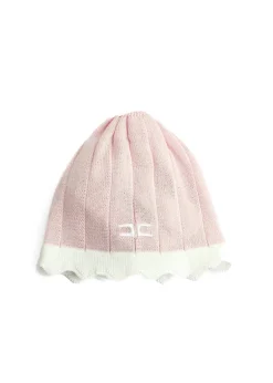 Elisabetta Franchi La Mia Bambina Cappello Rosa/Avorio con Logo per Neonate