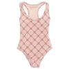 Elisabetta Franchi La Mia Bambina Costume Monokini Rosa/Rosso per Bambine