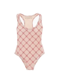 Elisabetta Franchi La Mia Bambina Costume Monokini Rosa/Rosso per Bambine