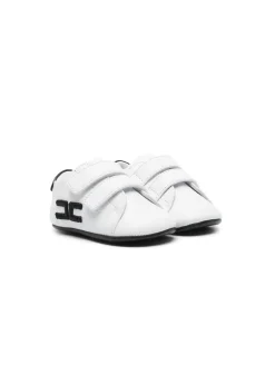 Elisabetta Franchi La Mia Bambina Scarpine Primi Passi Bianco/Nero con Logo Ricamato