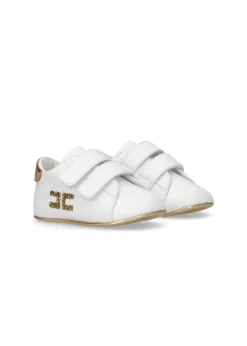 Elisabetta Franchi La Mia Bambina Sneaker Culla Bianco/Oro per Neonate