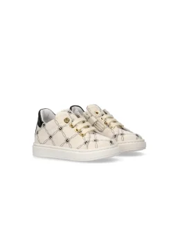 Elisabetta Franchi La Mia Bambina Sneakers Burro/Nero Monogram per Neonate