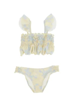 Elisabetta Franchi La Mia Bambina Costume Bikini Limone per Bambine