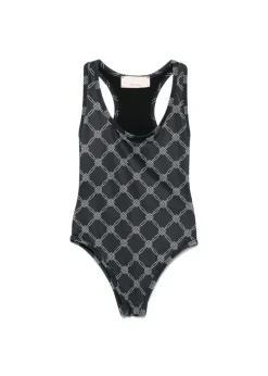 Elisabetta Franchi La Mia Bambina Costume Monokini Nero/Avorio per Bambine
