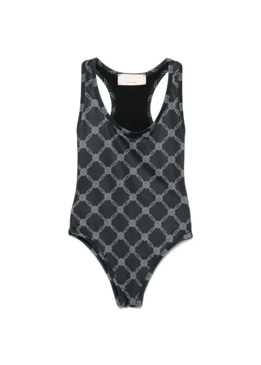 Elisabetta Franchi La Mia Bambina Costume Monokini Nero/Avorio per Bambine