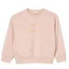 Elisabetta Franchi La Mia Bambina Felpa Girocollo Rosa con Ricamo per Bambine