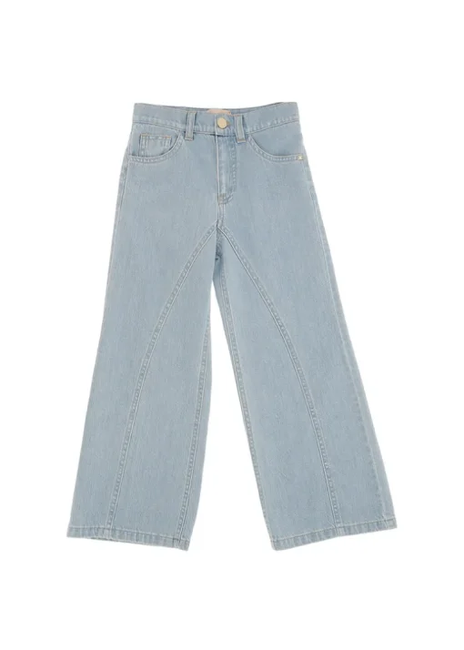 Elisabetta Franchi La Mia Bambina Jeans a Palazzo Denim per Bambine