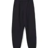 Elisabetta Franchi La Mia Bambina Pantaloni Neri in Felpa con Logo per Bambine