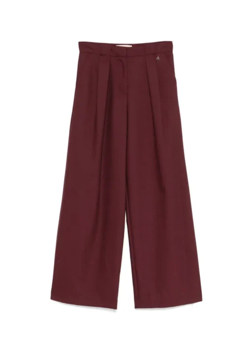 Elisabetta Franchi La Mia Bambina Pantaloni Bordeaux per Bambine