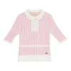 Elisabetta Franchi La Mia Bambina Polo in Maglia Quarzo/Avorio per Bambine