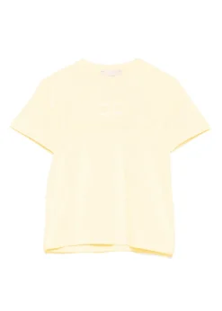 Elisabetta Franchi La Mia Bambina T-shirt Limone con Logo per Bambine