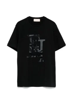 Elisabetta Franchi La Mia Bambina T-shirt Nera con Stampa per Bambine