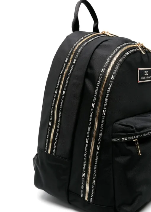 Elisabetta Franchi La Mia Bambina Zaino Nero con Logo