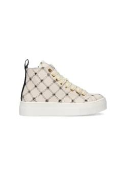 Elisabetta Franchi La Mia Bambina Sneakers Burro/Nero con Logo per Bambine